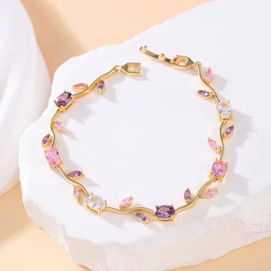 Tulip Bracelet  – Premium Quality Stainless Steel Elegant Bracelet for Women l Green ~ Without Box