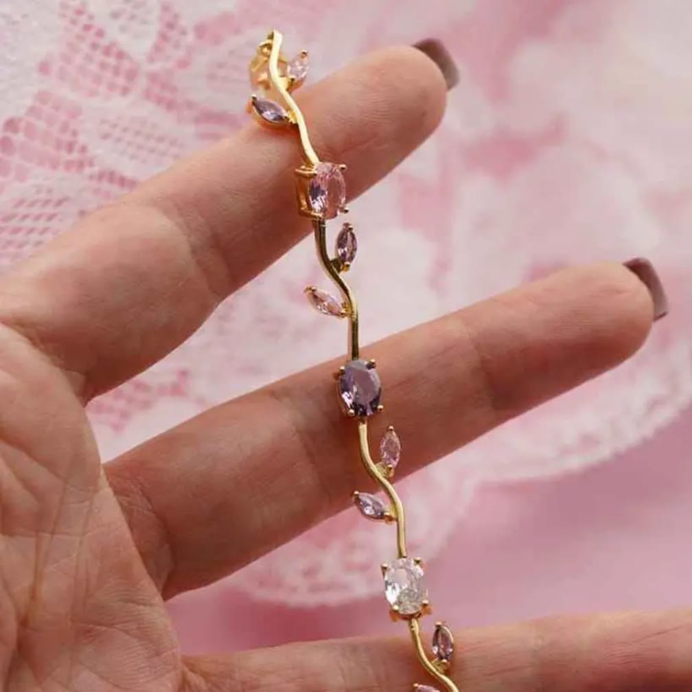 Tulip Bracelet  – Premium Quality Stainless Steel Elegant Bracelet for Women l Green ~ Without Box